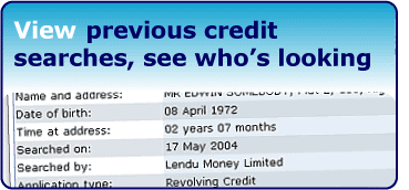 previous credit searches