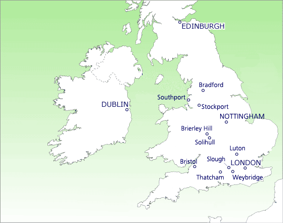 Experian UK office locations map