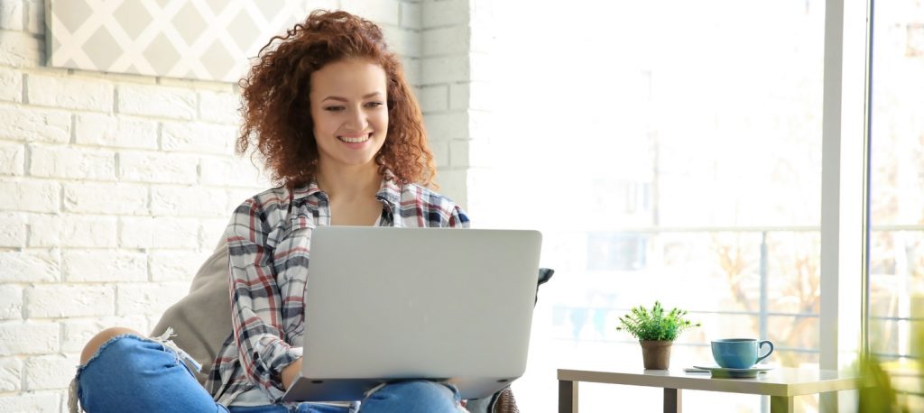 Woman with laptop