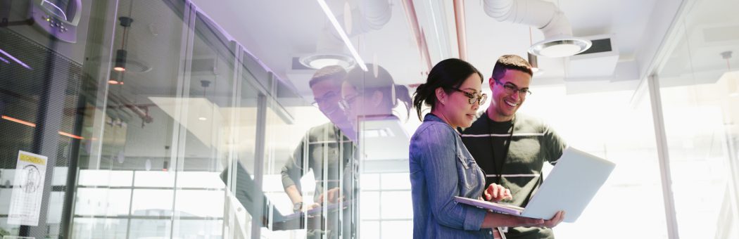 IT professionals analysing data