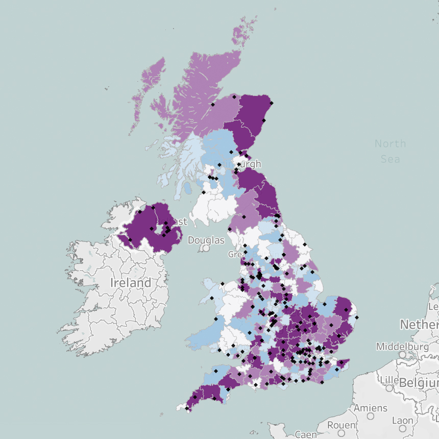 Current electric vehicle adoption across the UK