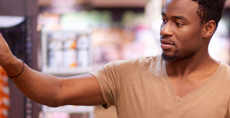 Man in supermarket