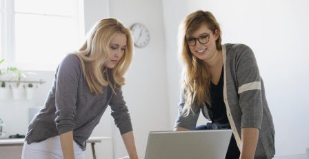 Two women planning a new business venture