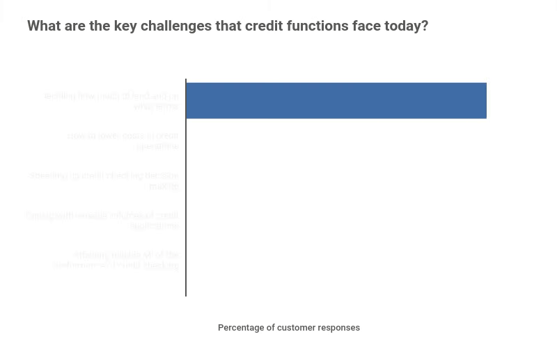 Graphic showing the key challenges that credit functions face today