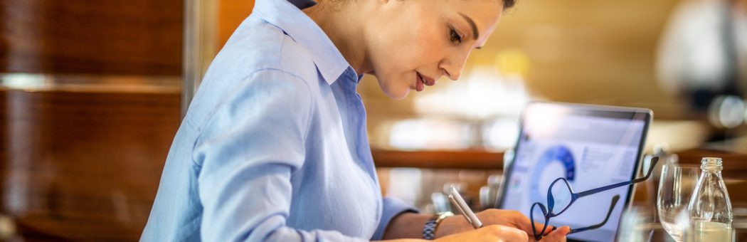 Businesswoman preparing a data breach response plan