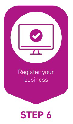 Starting an online business checklist - register business icon