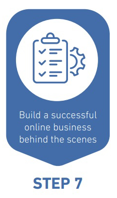 Starting an online business checklist - behind the scenes icon