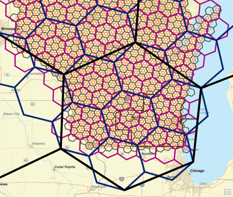 Image showing hexagonal grip mapping