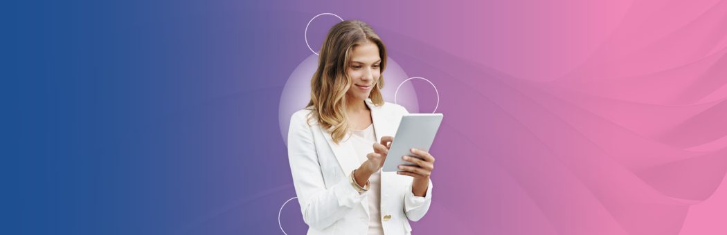 Woman browsing on a tablet