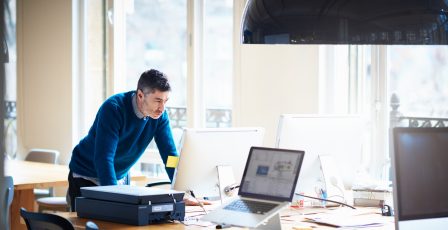 Teacher assessing a potential data breach at school