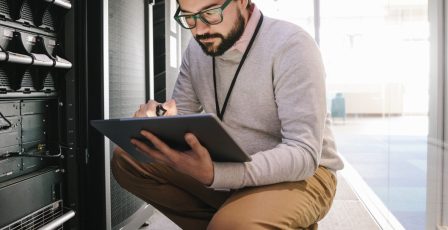 IT technician monitoring the company servers