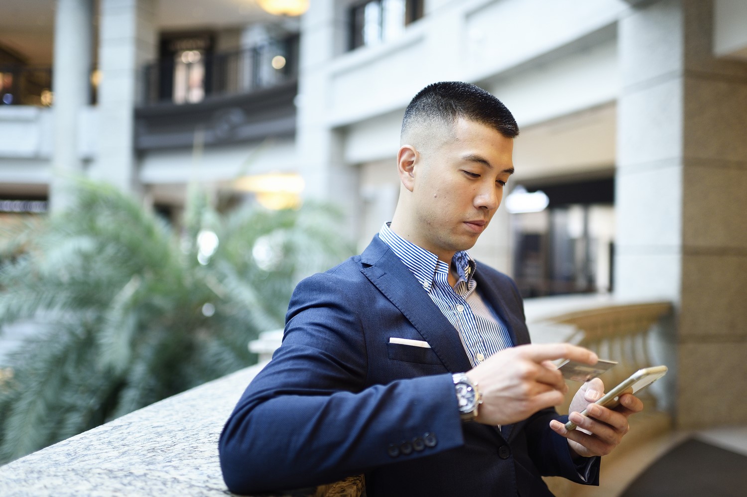 Man making a purchase online