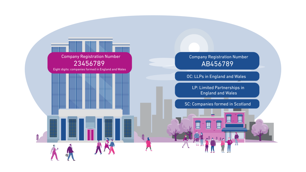 Graphic showing the format of a company registration number