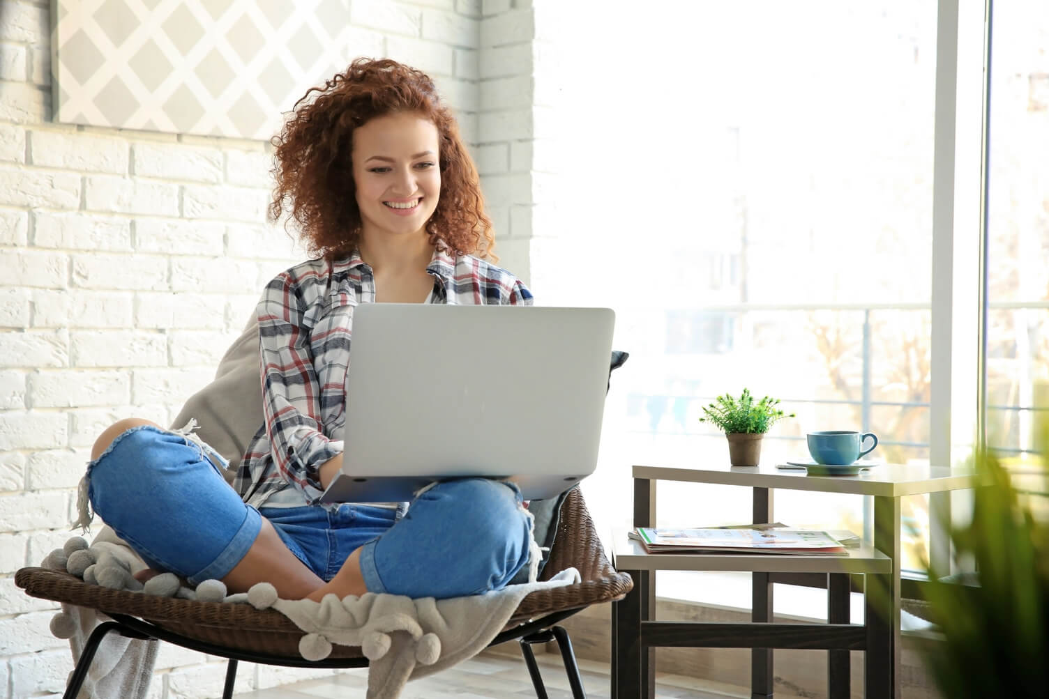 Woman with laptop