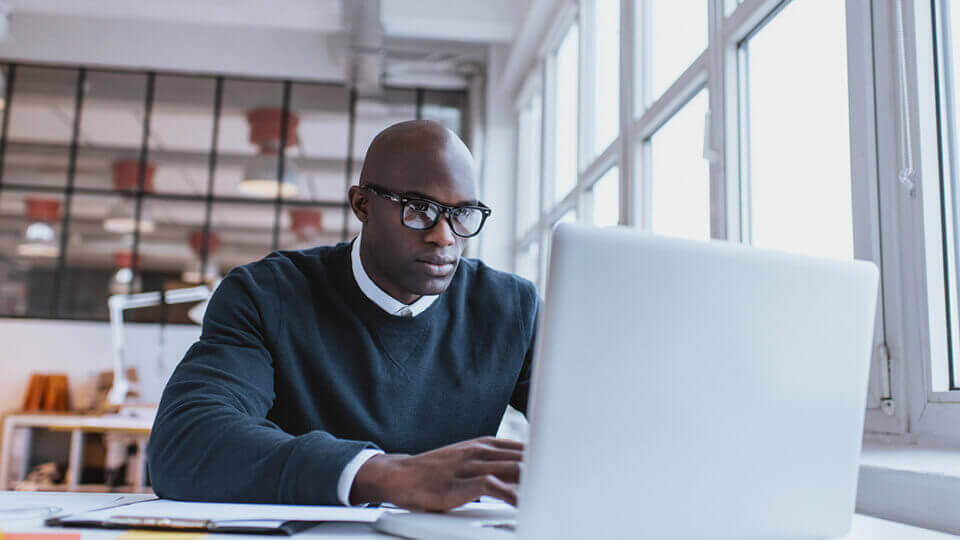 Man with laptop