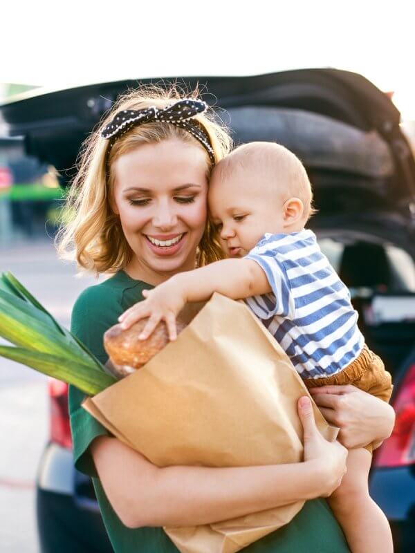 Young mother doing supermarket shop