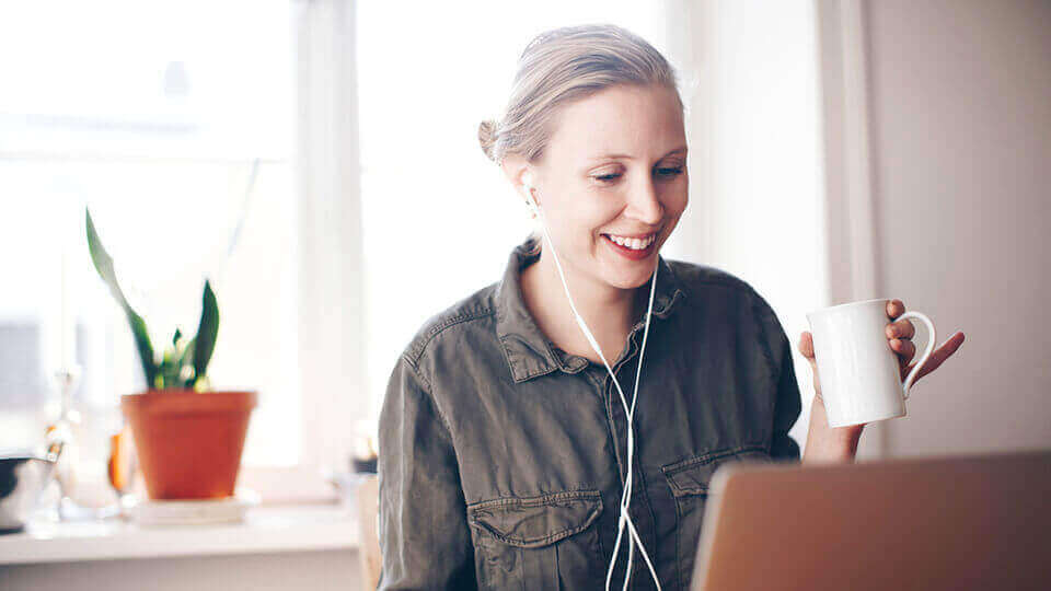 Woman on a video call